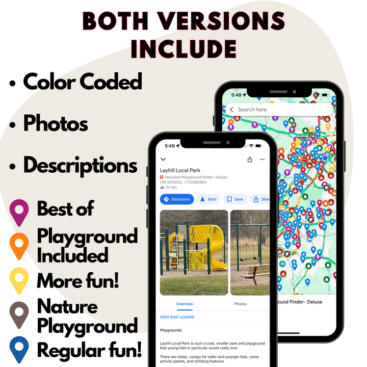 Maryland Playground Finder- Deluxe Version
