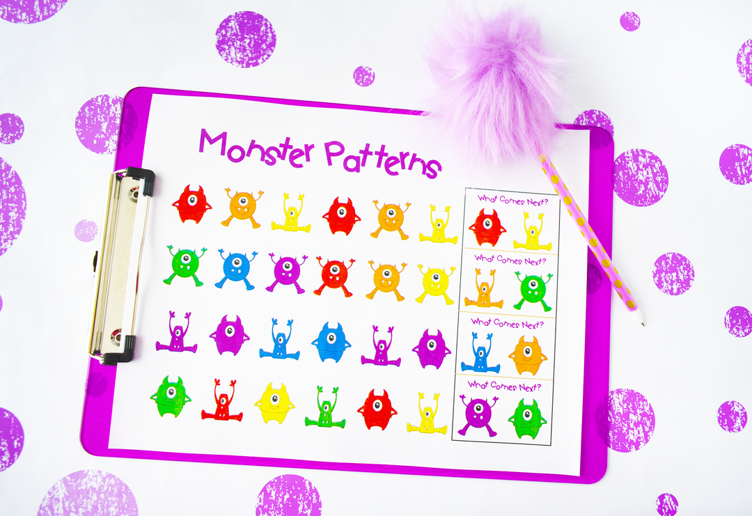 Monster Patterns Printable Worksheet