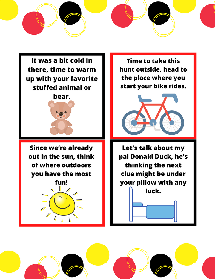 Disney Mickey's Scavenger Hunt Printable Game