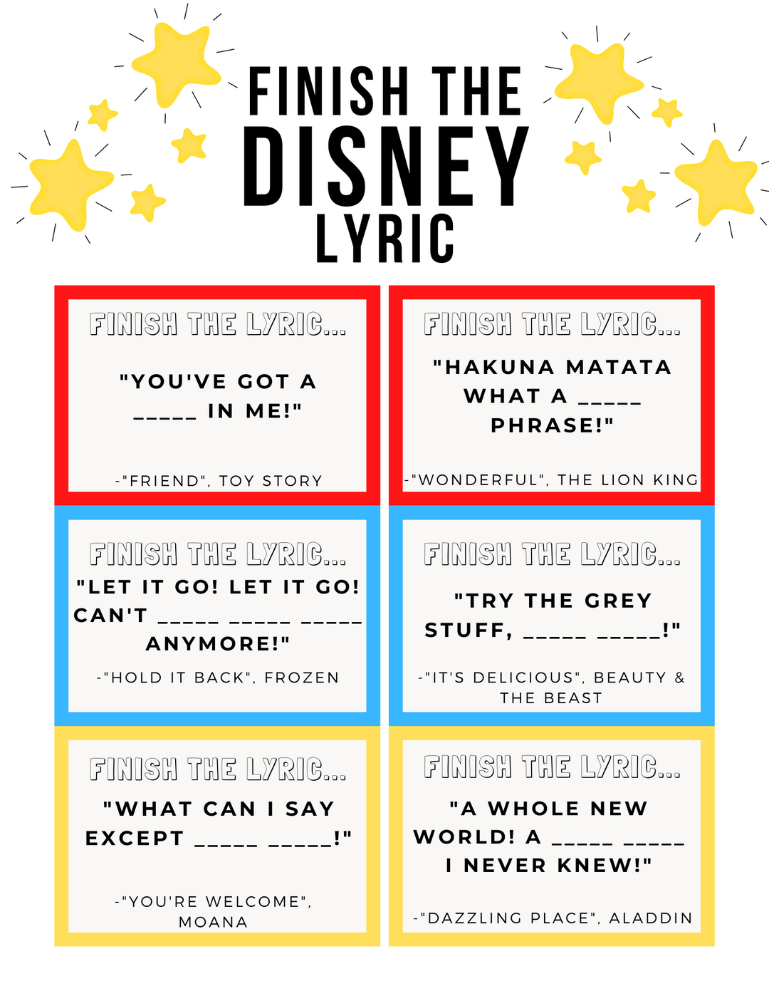 Disney Family Games and Activity Pack