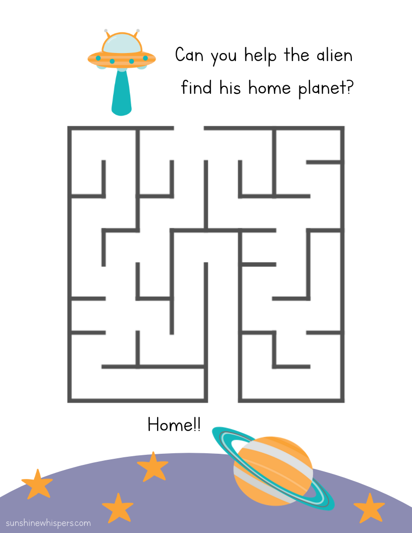 Space Preschool Activity Pack