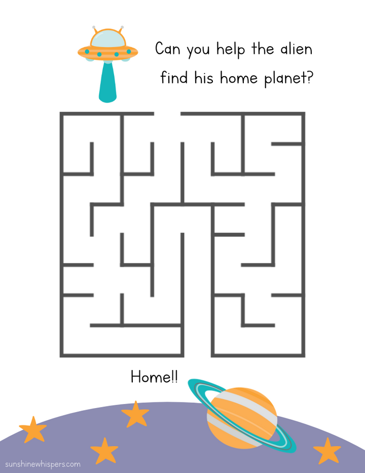 Space Preschool Activity Pack