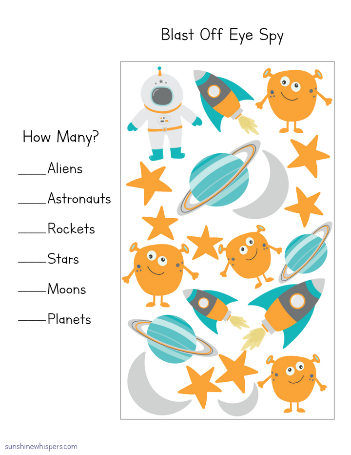 Space Preschool Activity Pack