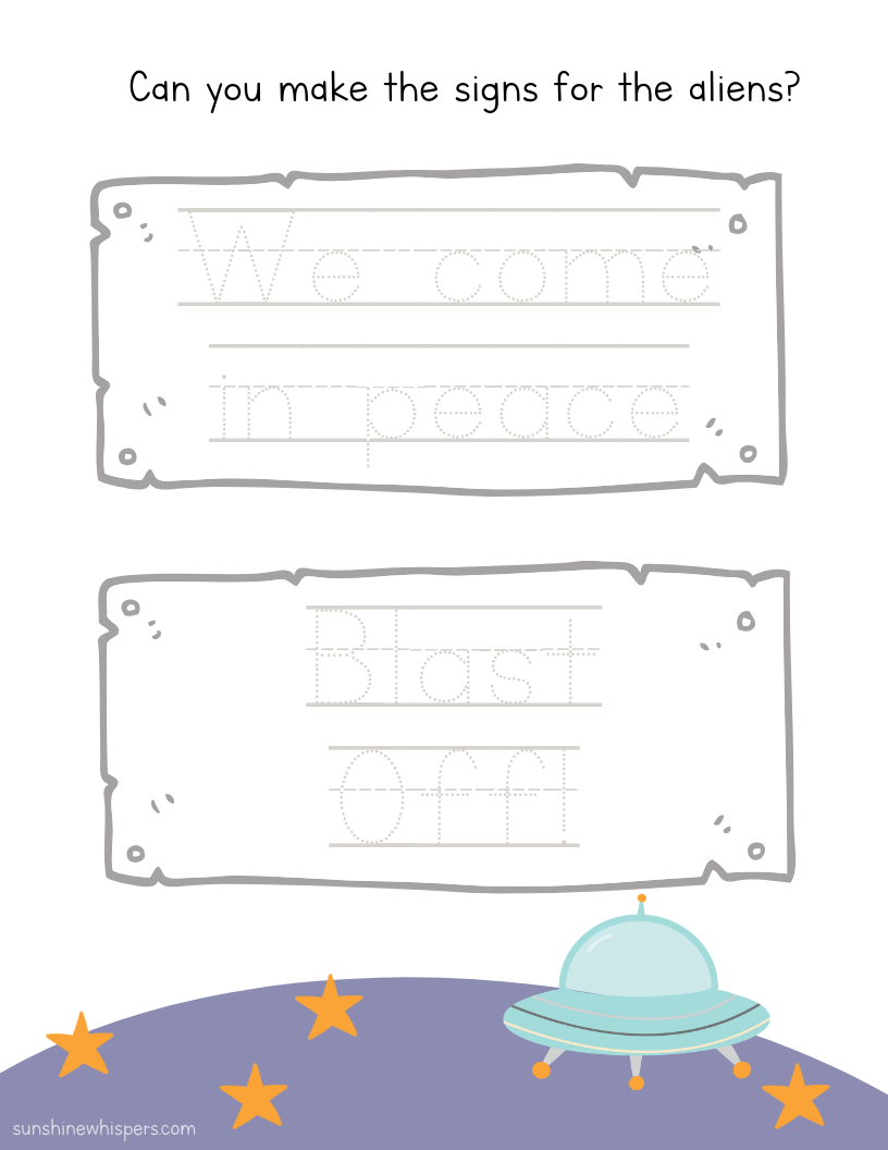 Space Preschool Activity Pack