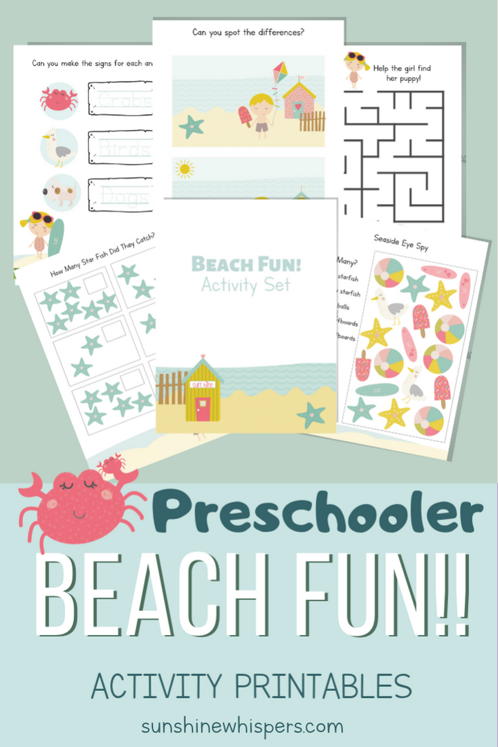 Beach and Under The Sea Printable Activity Pack