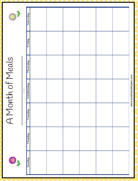 Grocery Shopping List and Menu Planner