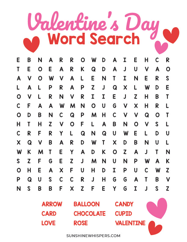Valentine's Day Games and Activities Printable Pack