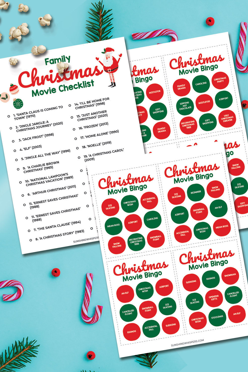 Christmas Movie BINGO