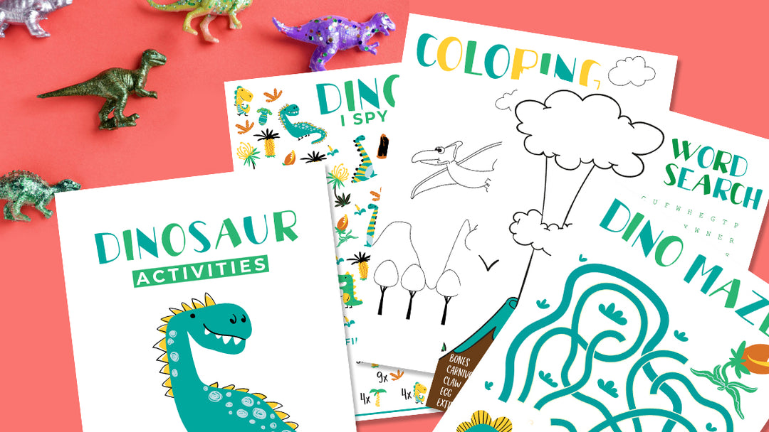 Dinosaur Coloring Book and Activity Pack Bundle