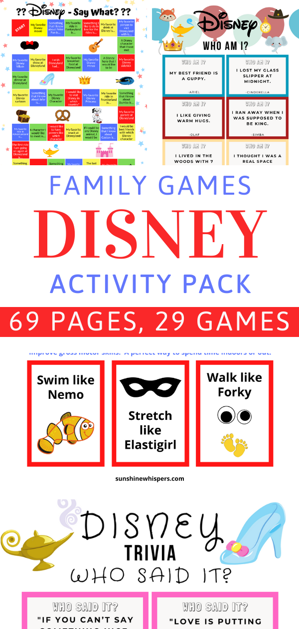 Disney Family Games and Activity Pack