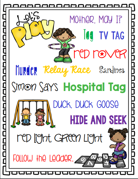 Playground Fun Printable Pack!