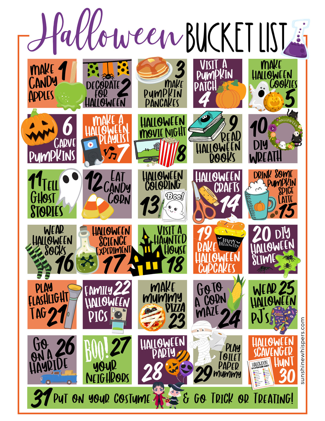 Spooky Fun Halloween Activities Printable Bundle