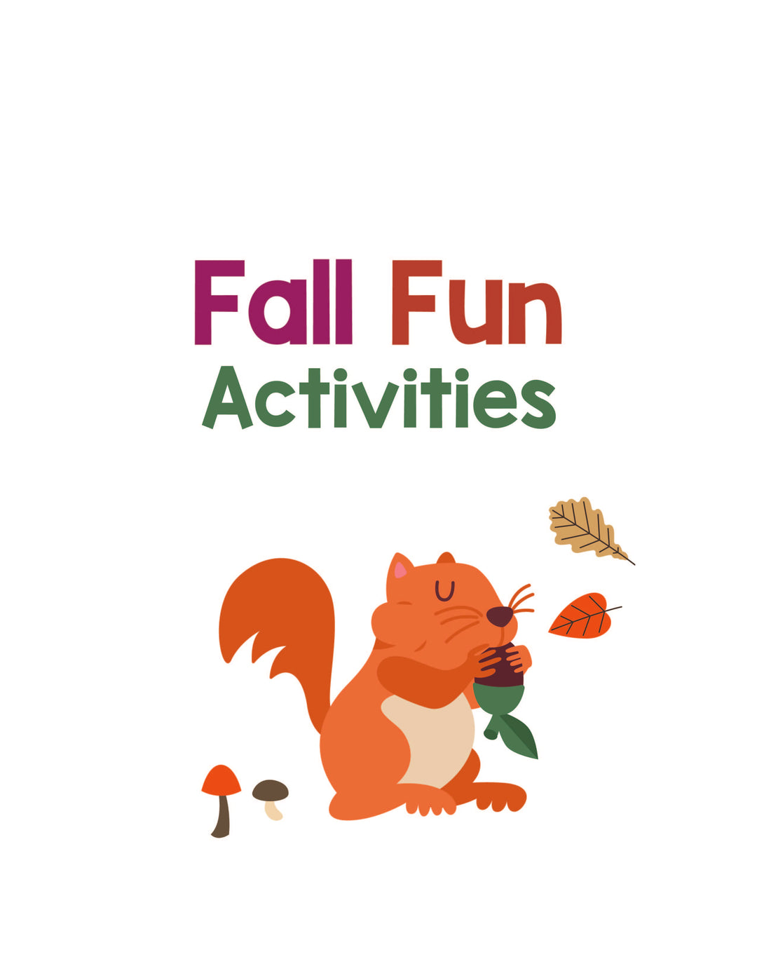 Fall Family Fun Activity Bundle