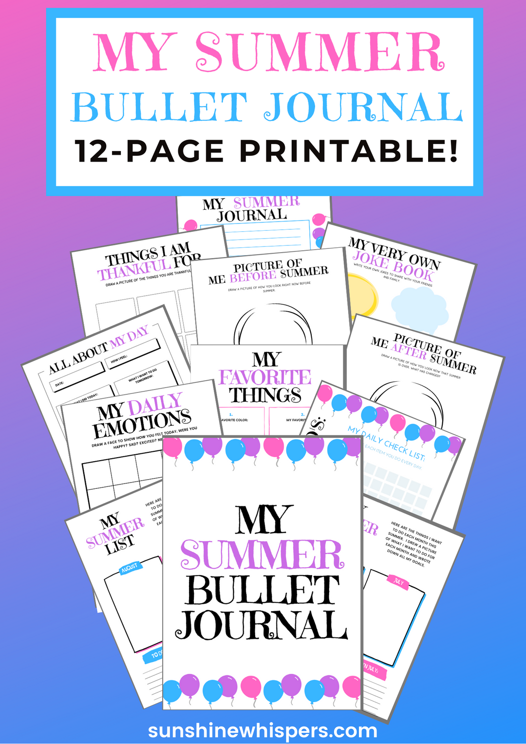 DIY Summer Camp at Home Printable Planner and Activity Bundle