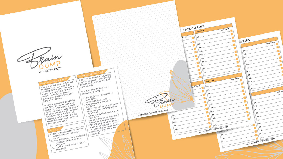Brain Dump Worksheets