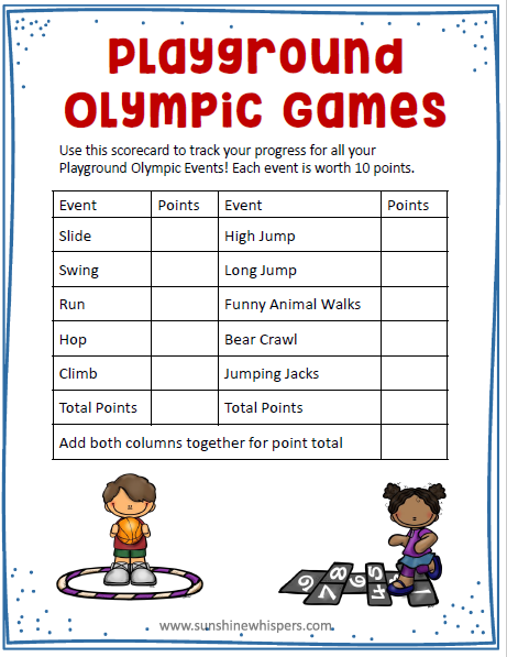 Playground Fun Printable Pack!