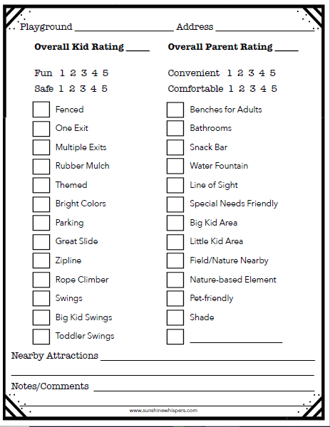 Playground Fun Printable Pack!