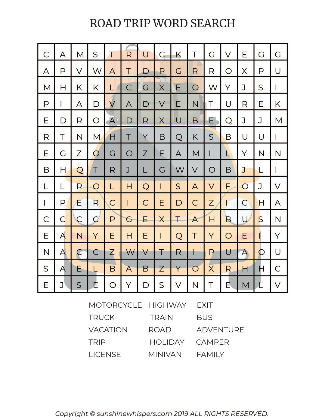 Family Travel Vacation Activity and Planning Pack