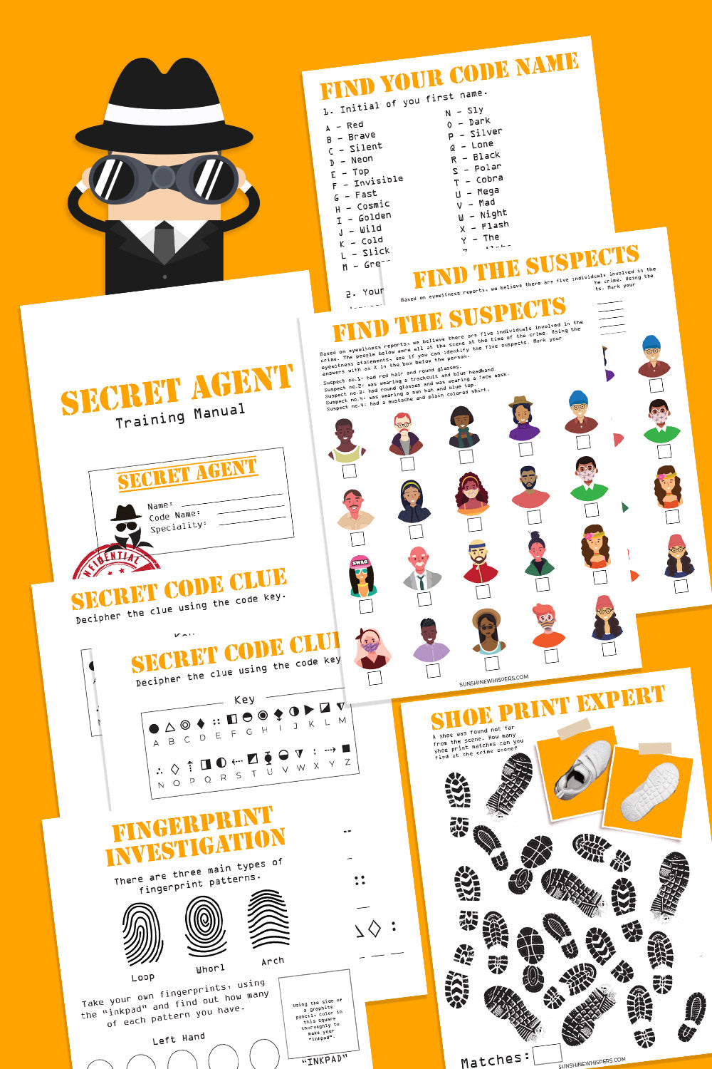 Secret Agent Training Manual Printable Pack