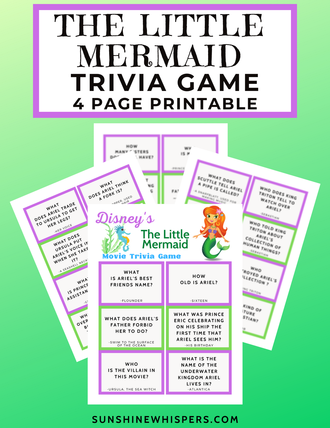 Disney Trivia Game