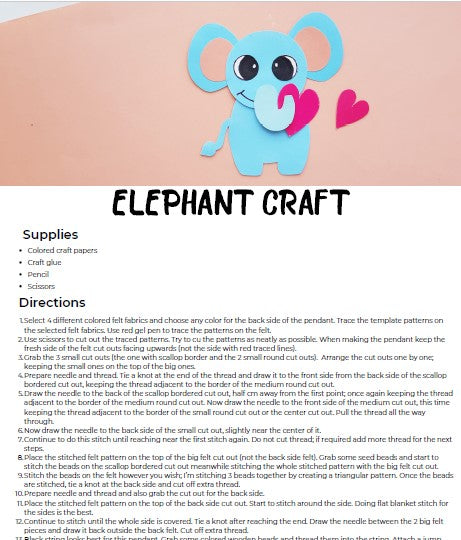 Animals and Nature Craft and Activity E-Book