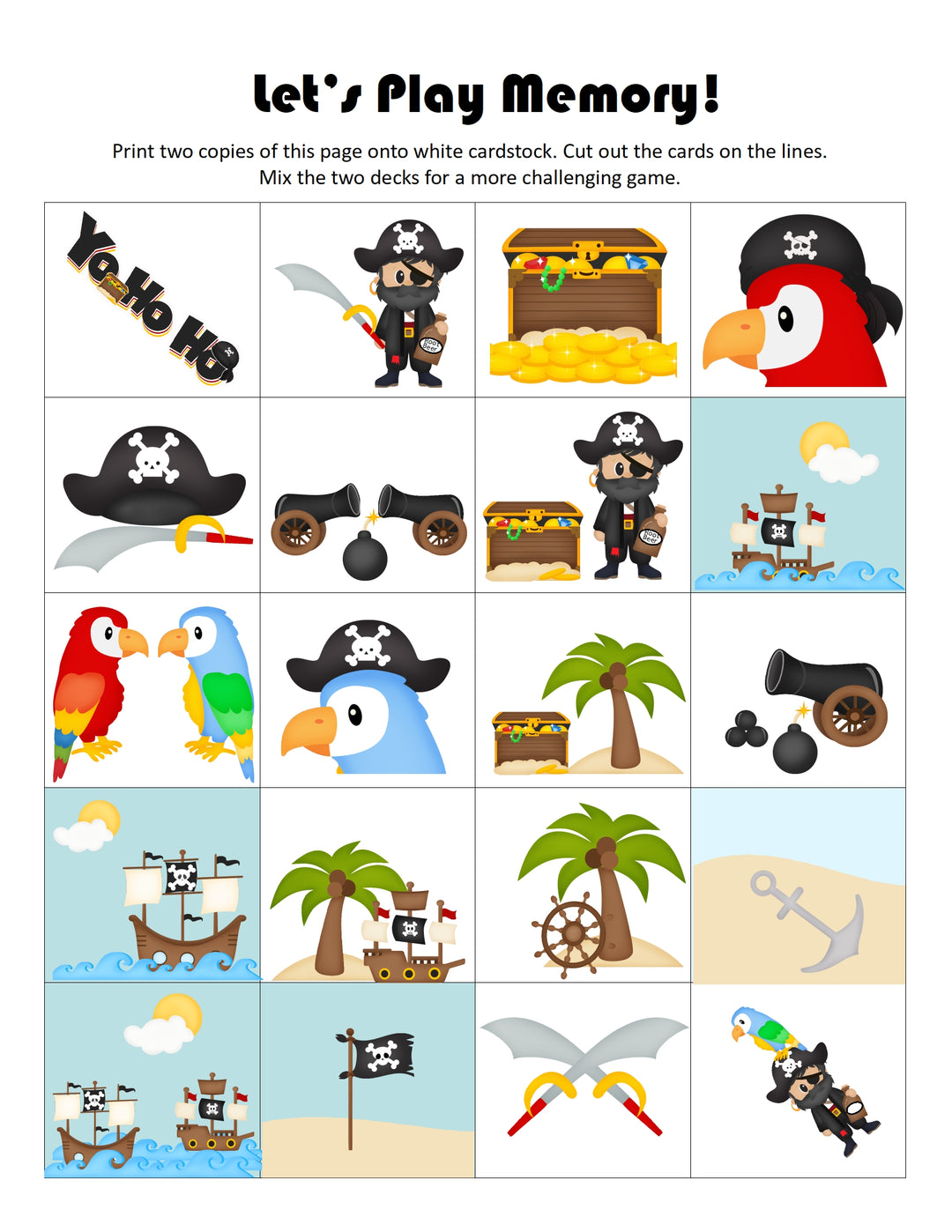 Pirate Activity Printable Pack