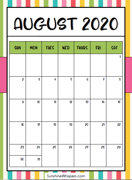 Printable Student Planner for 2020-2021 School Year