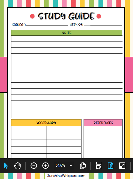 Printable Student Planner for 2020-2021 School Year
