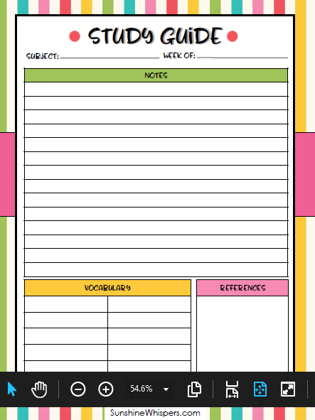 Printable Student Planner for 2020-2021 School Year