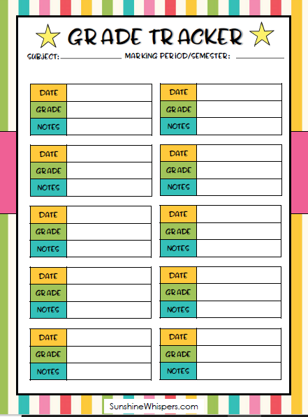 Printable Student Planner for 2020-2021 School Year