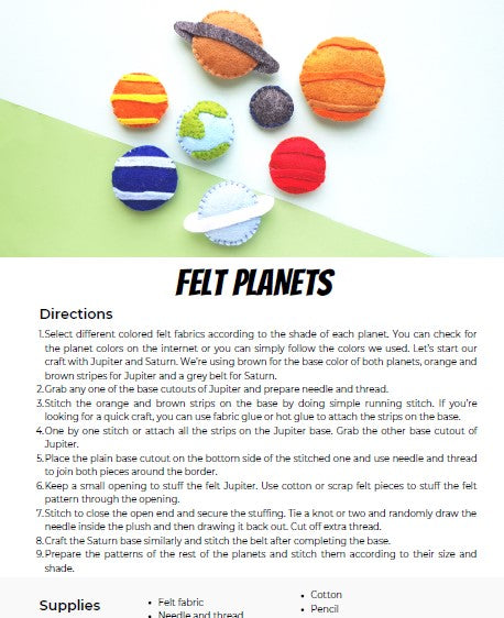Outer Space and Aliens Craft and Activity E-Book